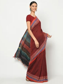 Fabindia - Cotton Woven Striped Sari