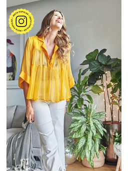 Style Junkiie - Dandelion Yellow Layered Shirt (Set of 2)