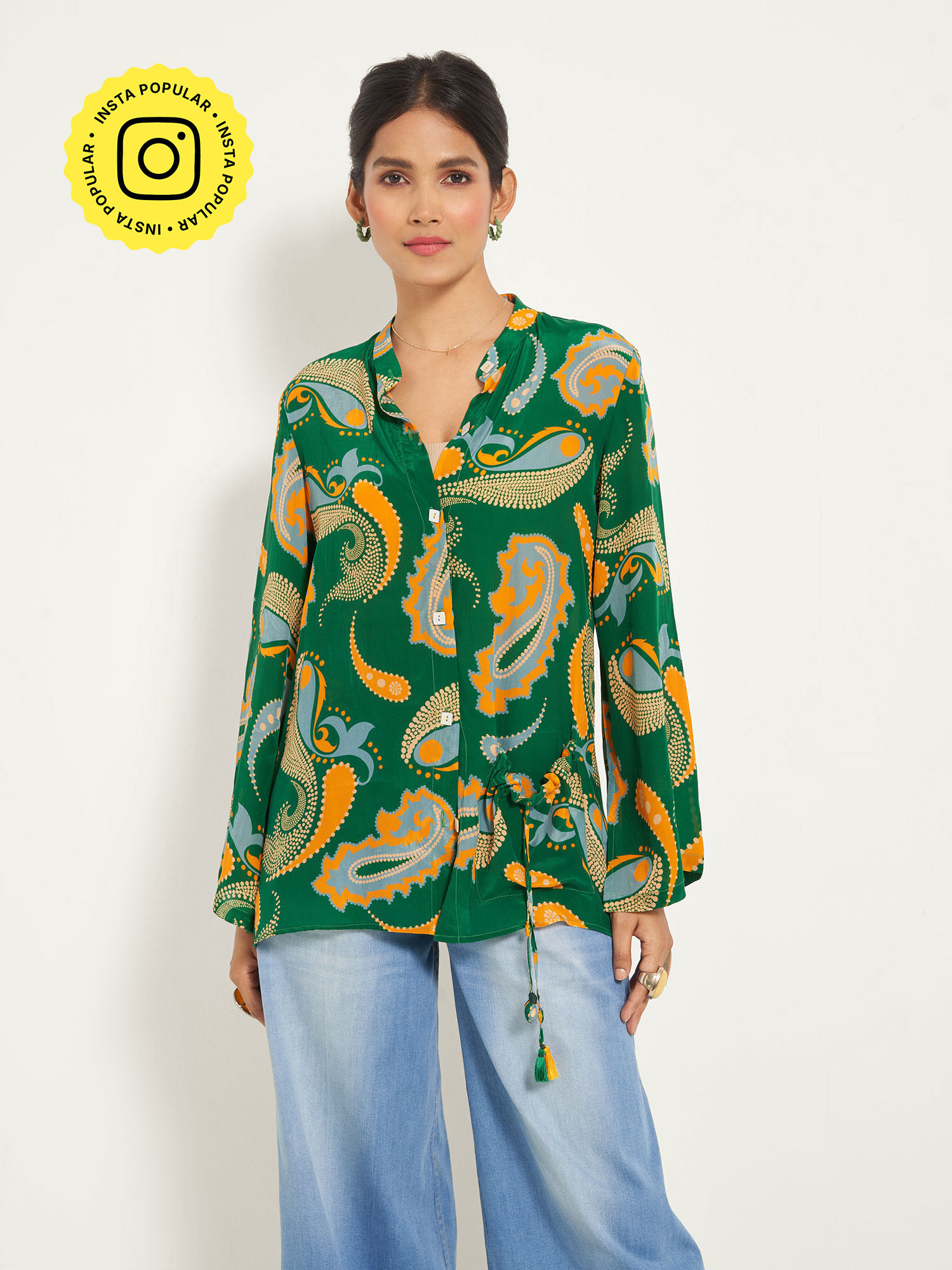 style junkiie Green Paisley Shirt-picture-16