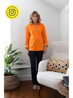 Style Junkiie - Mango Poplin Ruched Shirt