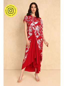 Style Junkiie - Berry Red Wrap Tunic