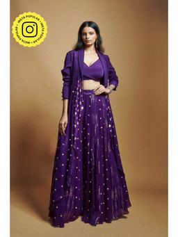 Style Junkiie - Purple Multi Panel Blazer Duster