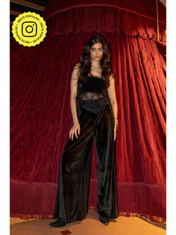 Style Junkiie - Midnight Velvet And Lace Palazzo