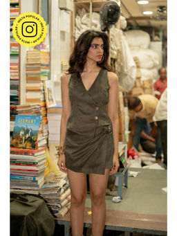 Style Junkiie - Olive Suede Waistcoat