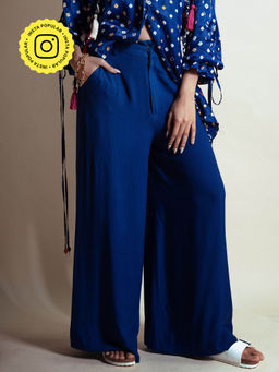 Style Junkiie - Cobalt Blue Wide Pant