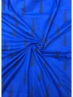 Palash - Blue Women Hand Block Printed Cotton Unstitched Kurta Fabric