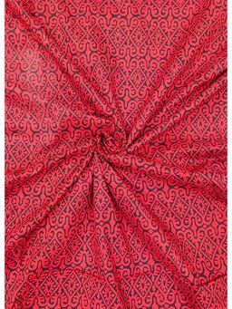 Palash - Red Women Hand Block Printed Cotton Unstitched Kurta Fabric