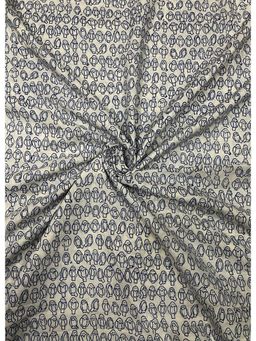 Palash - White Women Hand Block Printed Cotton Unstitched Kurta Fabric