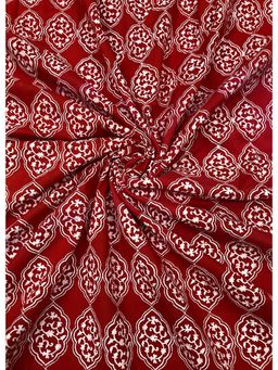 Palash - Maroon Women Hand Block Printed Cotton Unstitched Kurta Fabric