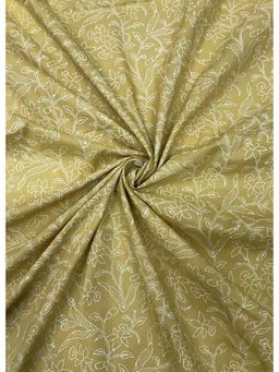 Palash - Mustard Women Hand Block Printed Cotton Unstitched Kurta Fabric