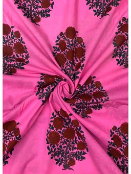 Palash - Pink Women Hand Block Printed Cotton Unstitched Kurta Fabric
