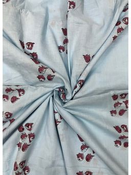 Palash - Blue Women Hand Block Printed Cotton Unstitched Kurta Fabric