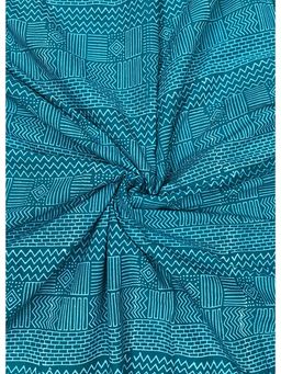 Palash - Blue Women Hand Block Printed Cotton Unstitched Kurta Fabric