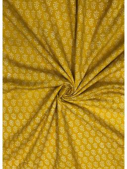 Palash - Mustard Women Hand Block Printed Cotton Unstitched Kurta Fabric