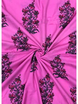 Palash - Pink Women Hand Block Printed Cotton Unstitched Kurta Fabric