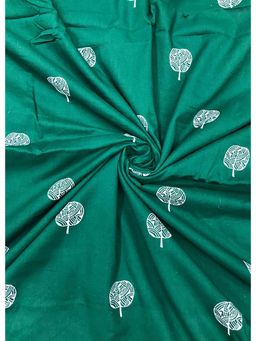 Palash - Green Women Hand Block Printed Cotton Unstitched Kurta Fabric