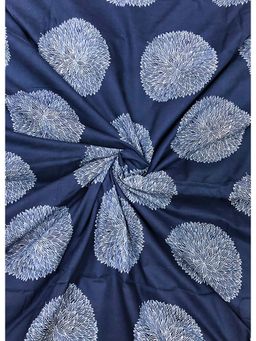 Palash - Navy Blue Women Hand Block Printed Cotton Unstitched Kurta