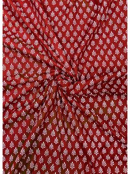 Palash - Maroon Women Hand Block Printed Cotton Unstitched Kurta