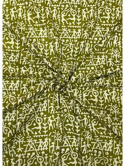 Palash - Green Women Hand Block Printed Cotton Unstitched Kurta