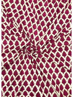 Palash - White Women Hand Block Printed Cotton Unstitched Kurta