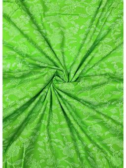 Palash - Green Women Hand Block Printed Cotton Unstitched Kurta