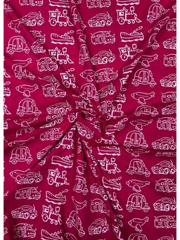 Palash - Pink Women Hand Block Printed Cotton Unstitched Kurta