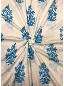 Palash - White Hand Block Printed Cotton Unstitched Kurta Fabric