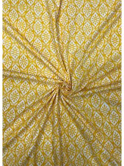 Palash - White Hand Block Printed Cotton Unstitched Kurta Fabric