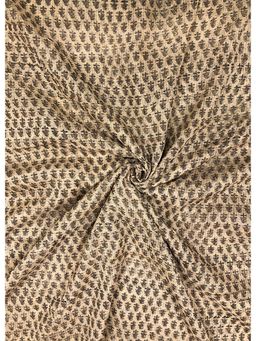 Palash - Beige Hand Block Printed Kota Doria Unstitched Kurta