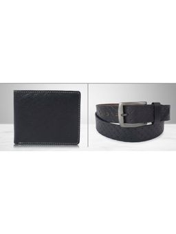 Cimoni - Latest Men's Leather Belt With Wallet-Black