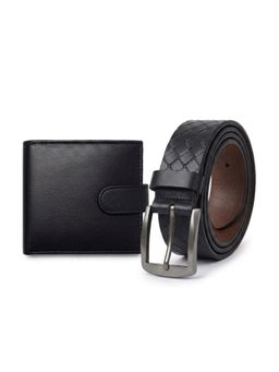 Cimoni - Latest Men's Leather Belt With Wallet-Black
