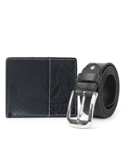 Cimoni - Latest Men's Leather Belt With Wallet-Black