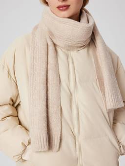 Cider - Cable Knit Women's Warm Wool Scarf Beige