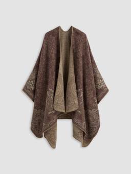 Cider - All Over Print Women Winter Warm Shawl Brown