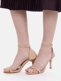 AXIUM - Beige Ankle-Cuff Pencil Heels
