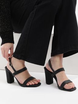 AXIUM - Women's Black Block Heel Sandals