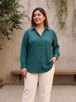 Qurvii - Teal Formal Classic Shirt