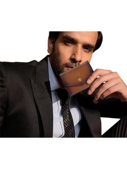 Nelumbo Nucifera - Milos Handmade Leather Money Clip Wallet Brown