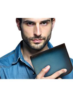 Nelumbo Nucifera - Nikias Handmade Leather Wallet Blue