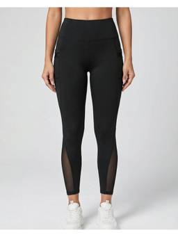 RYZ - Women Black Core Contour Mesh Leggings