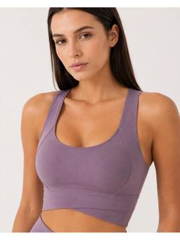 RYZ - Women Lavender Sculpt Cross-Hem Support Bra