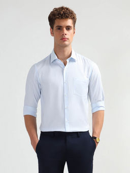 Arrow - Men Blue Manhattan Slim Fit Pure Cotton Shirt