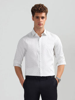 Arrow - Men White Liberty Regular Fit Full Sleeves Satin Shirt