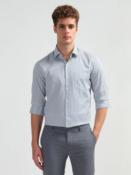 Arrow - Men Grey Manhattan Slim Fit Satin Shirt