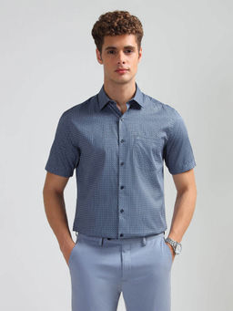 Arrow - Men Blue Liberty Regular Fit Satin Shirt