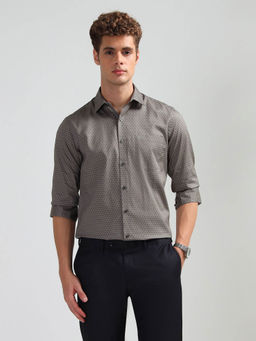 Arrow - Men Brown Liberty Regular Fit All Over Printed Shirt