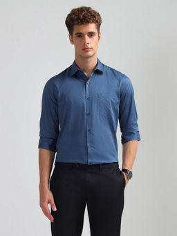 Arrow - Men Blue Liberty Regular Fit Satin Shirt
