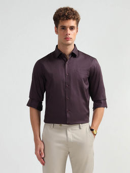 Arrow - Men Purple Liberty Regular Fit Satin Shirt