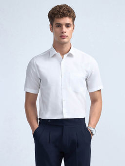 Arrow - Men White Liberty Regular Fit Dobby Iconic Shirt