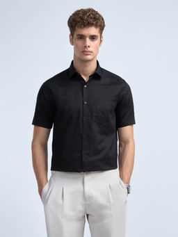 Arrow - Men Black Liberty Regular Fit Dobby Iconic Shirt